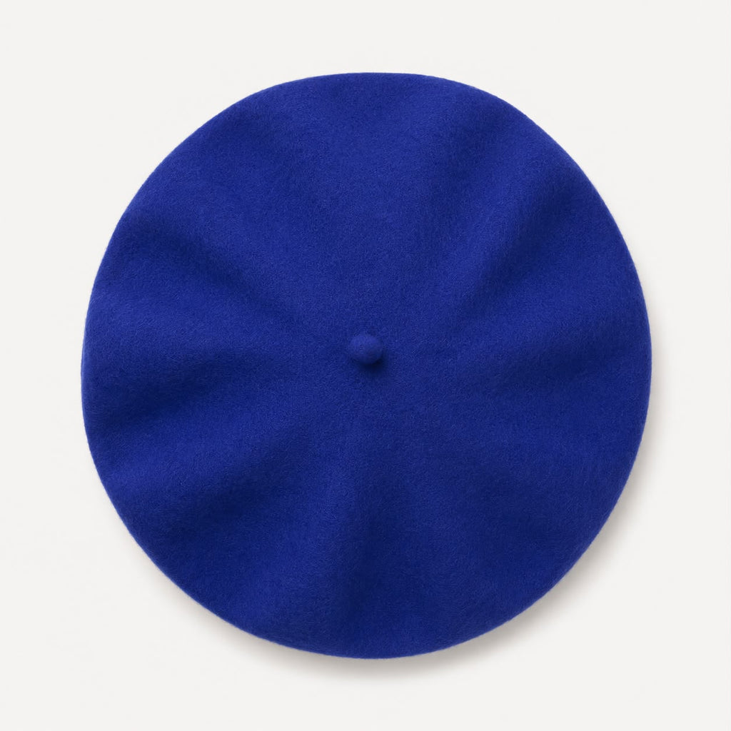 Béret Femme en Laine Bleu Royal – Chapeau Français Tendance Hiver