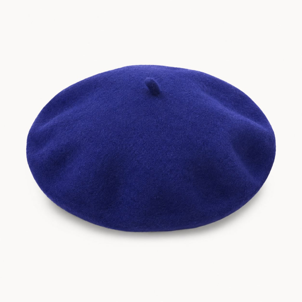 Béret Femme en Laine Bleu Royal – Chapeau Français Tendance Hiver