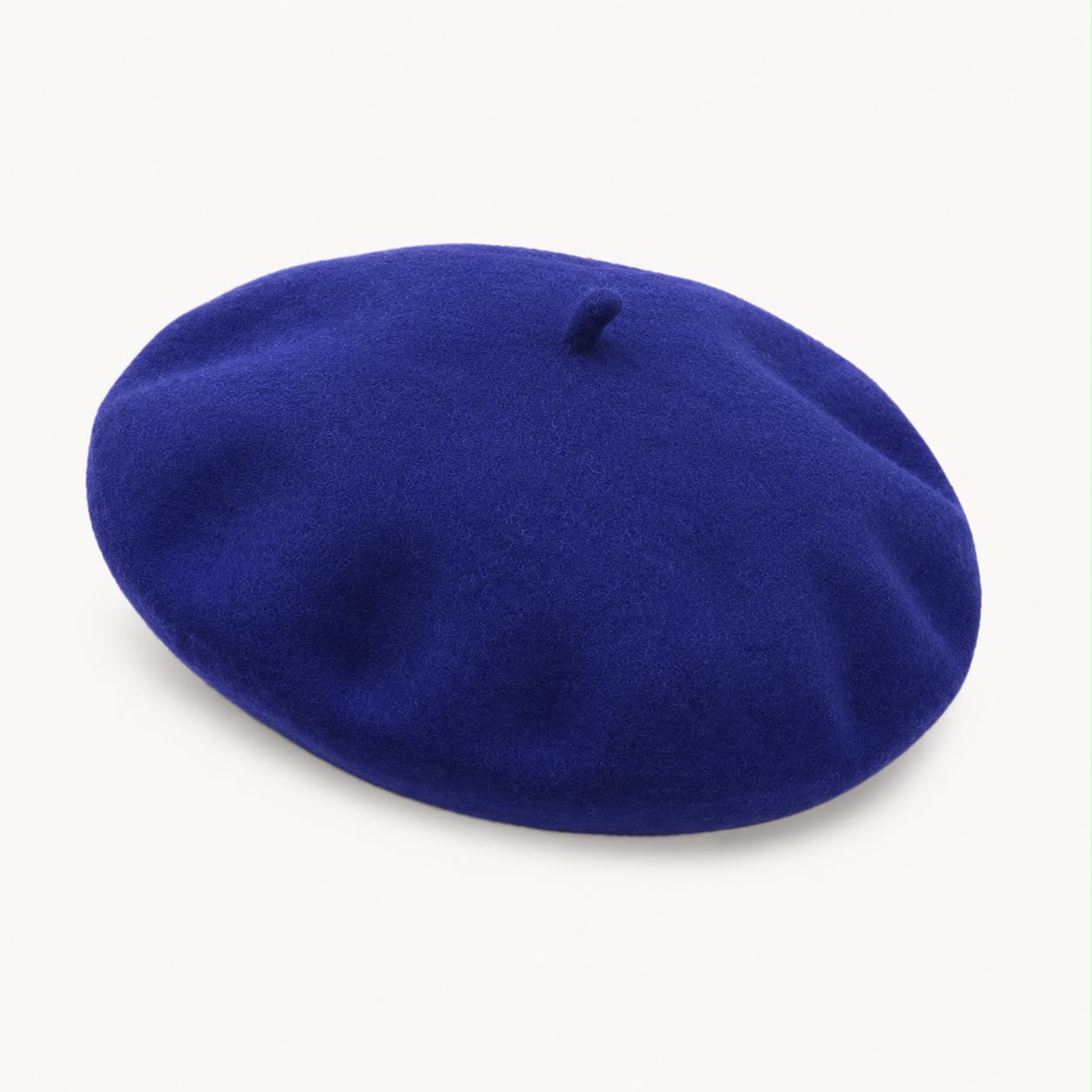 Béret laine hiver femme bleu