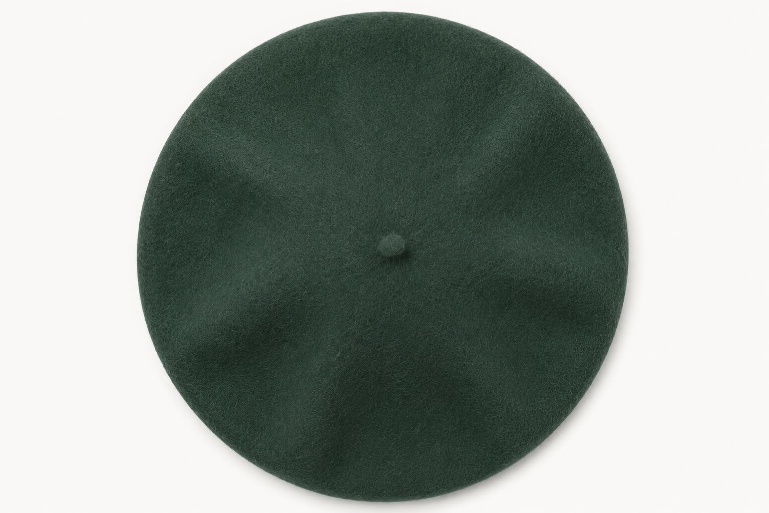 Béret laine hiver femme vert foncé