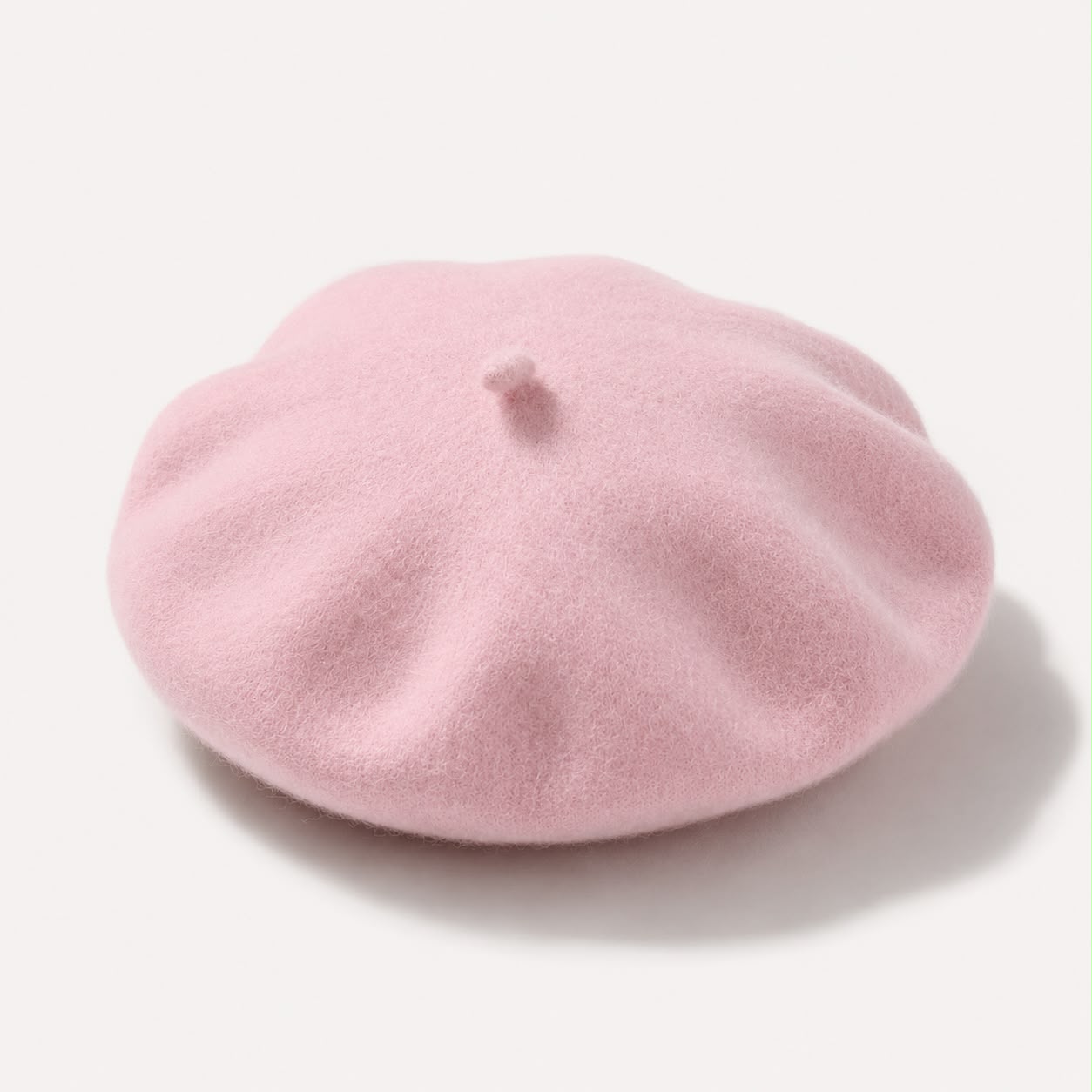 Béret hiver femme rose clair