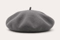Béret Femme en Laine Gris – Chapeau Français Chaud Automne Hiver