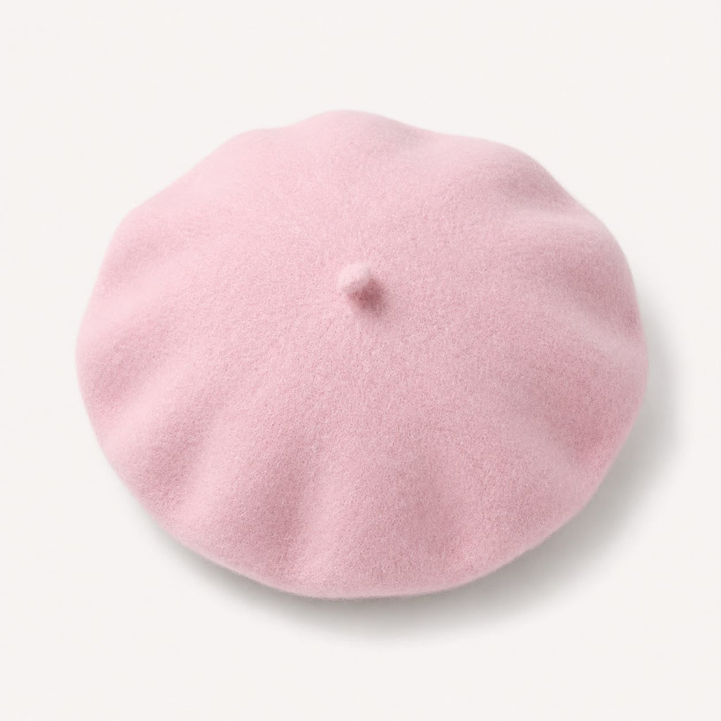 Béret Femme en Laine Rose – Chapeau Français Féminin Automne Hiver