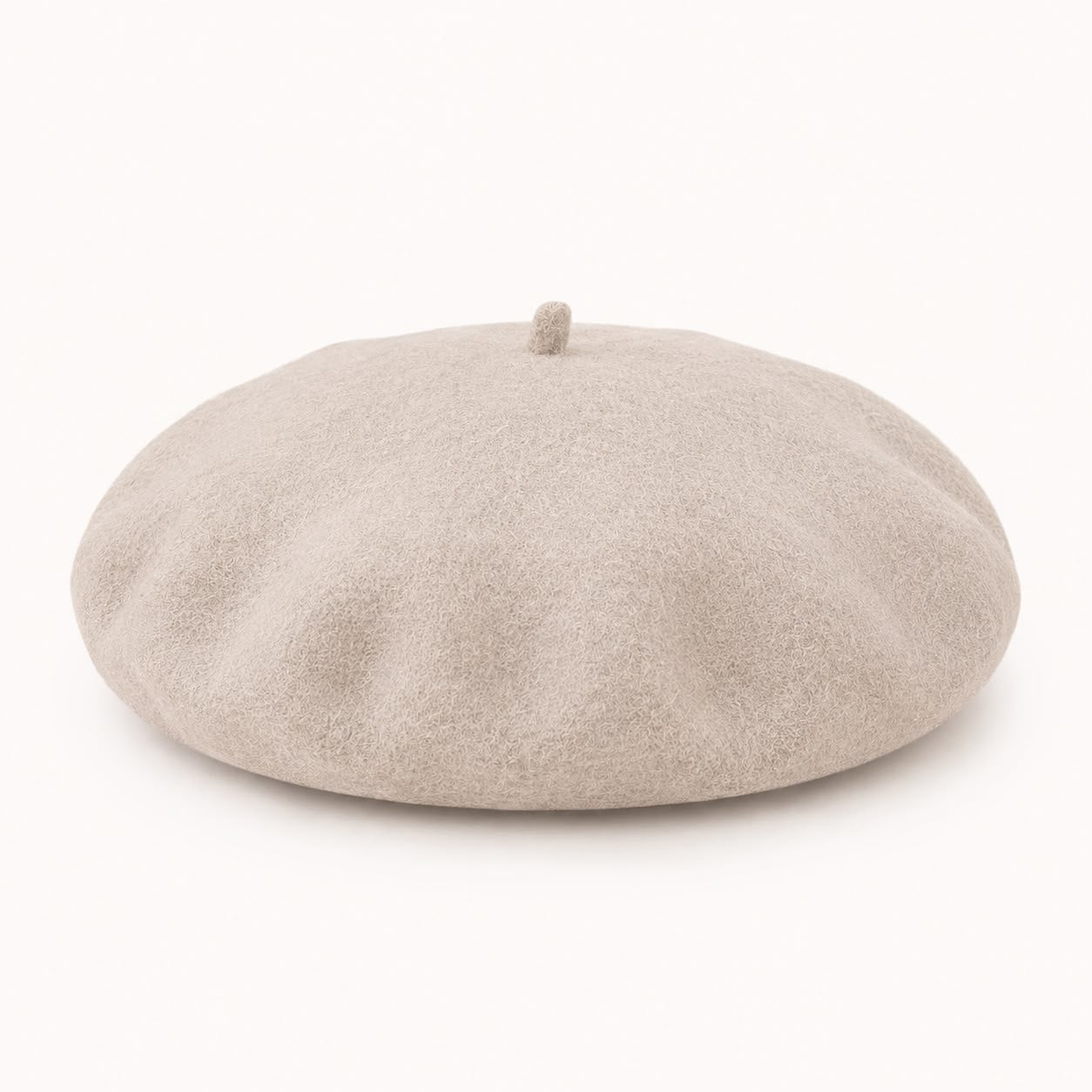 Béret Femme en Laine Blanc Crème – Chapeau Français Chic Hiver