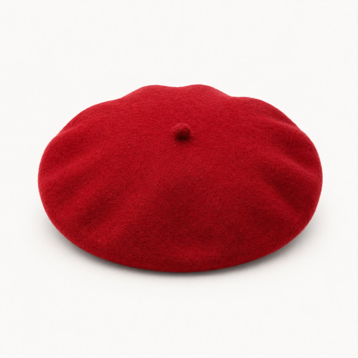 Béret Femme en Laine Rouge – Chapeau Français Chic Automne Hiver