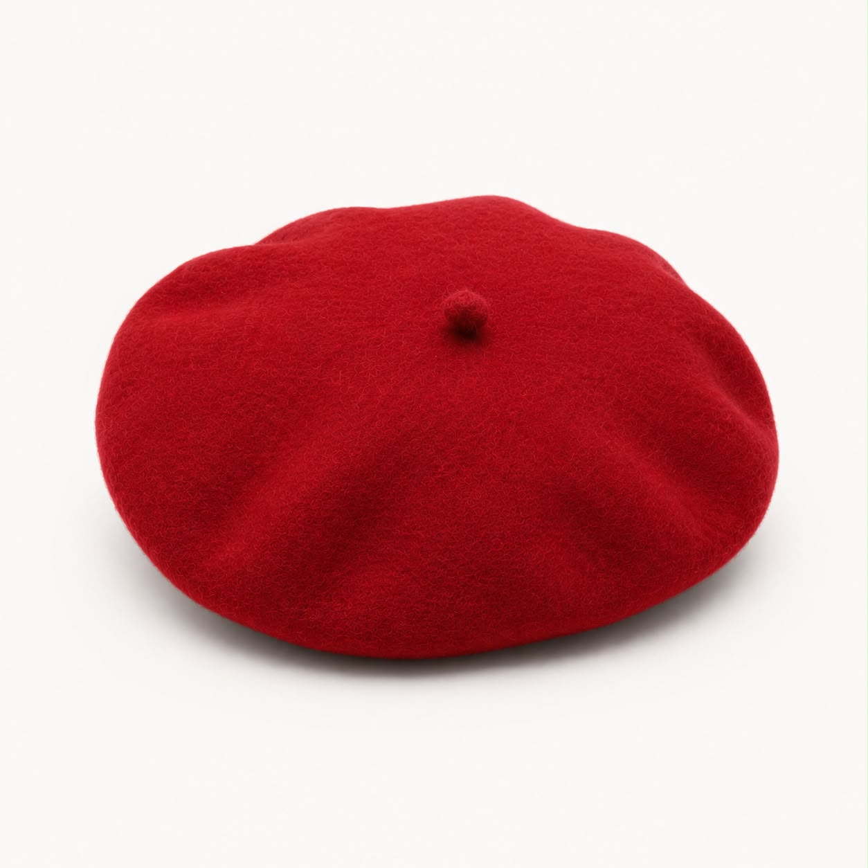 Béret Femme en Laine Rouge – Chapeau Français Chic Automne Hiver