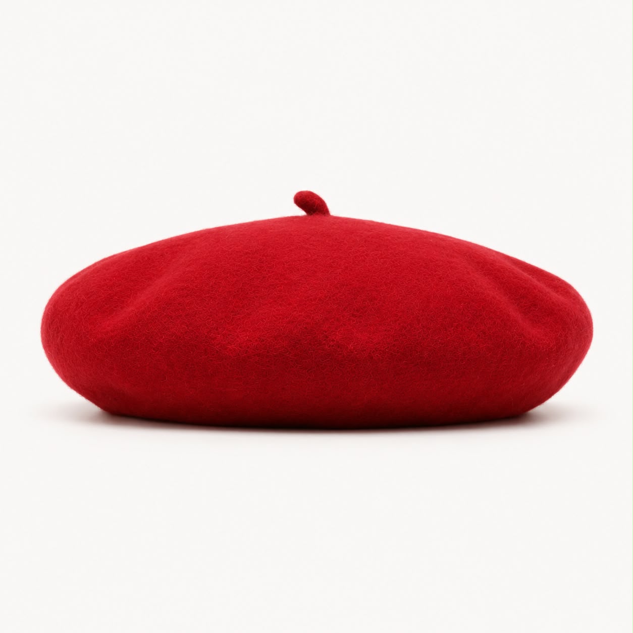 Béret Femme en Laine Rouge – Chapeau Français Chic Automne Hiver