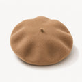 Béret laine hiver femme beige