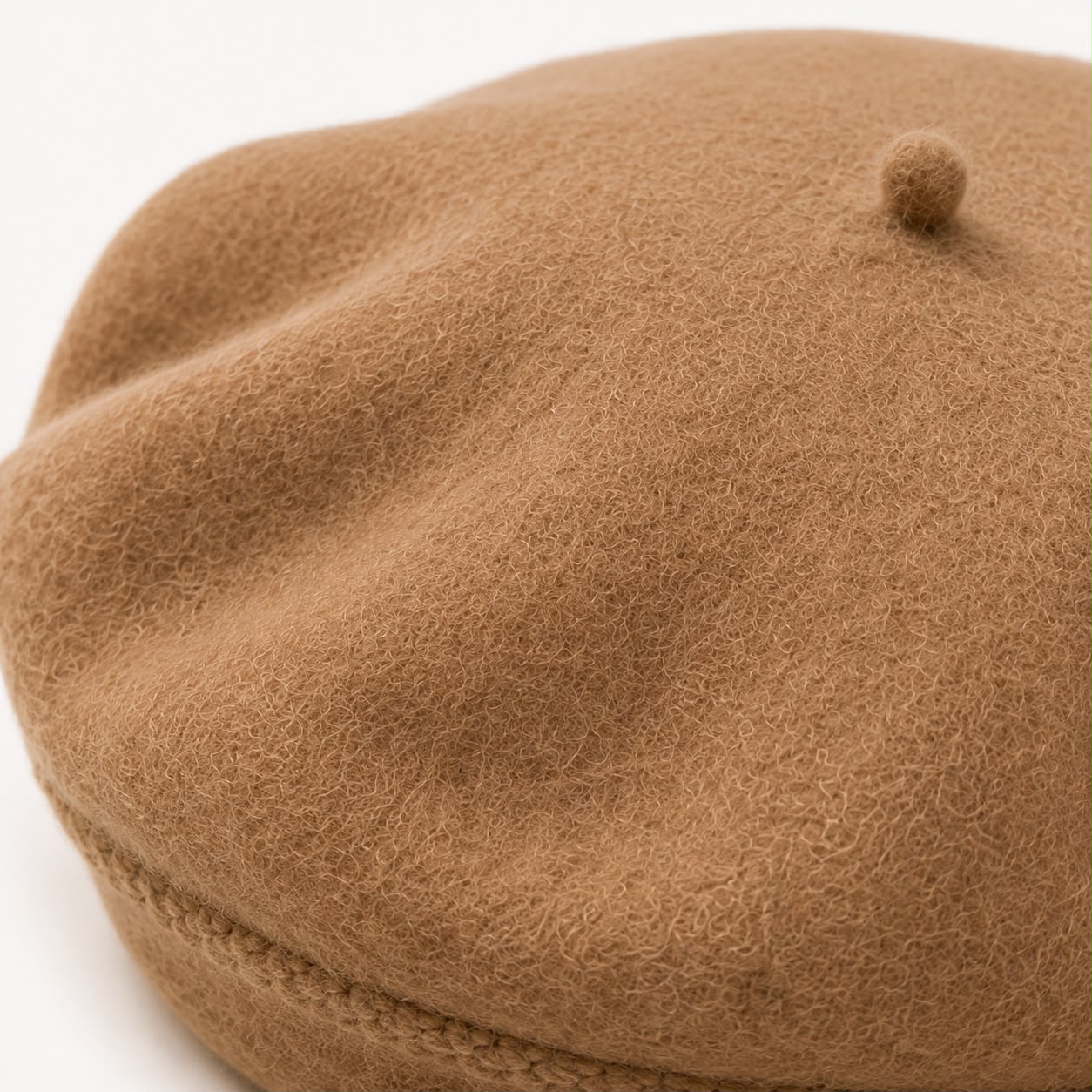Béret laine hiver femme beige