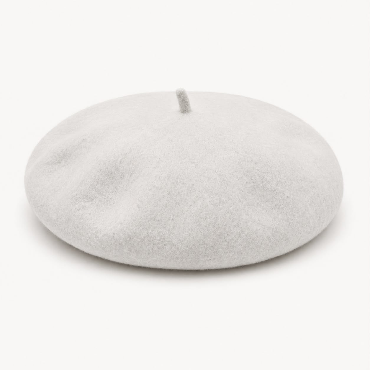 Béret laine hiver femme blanc
