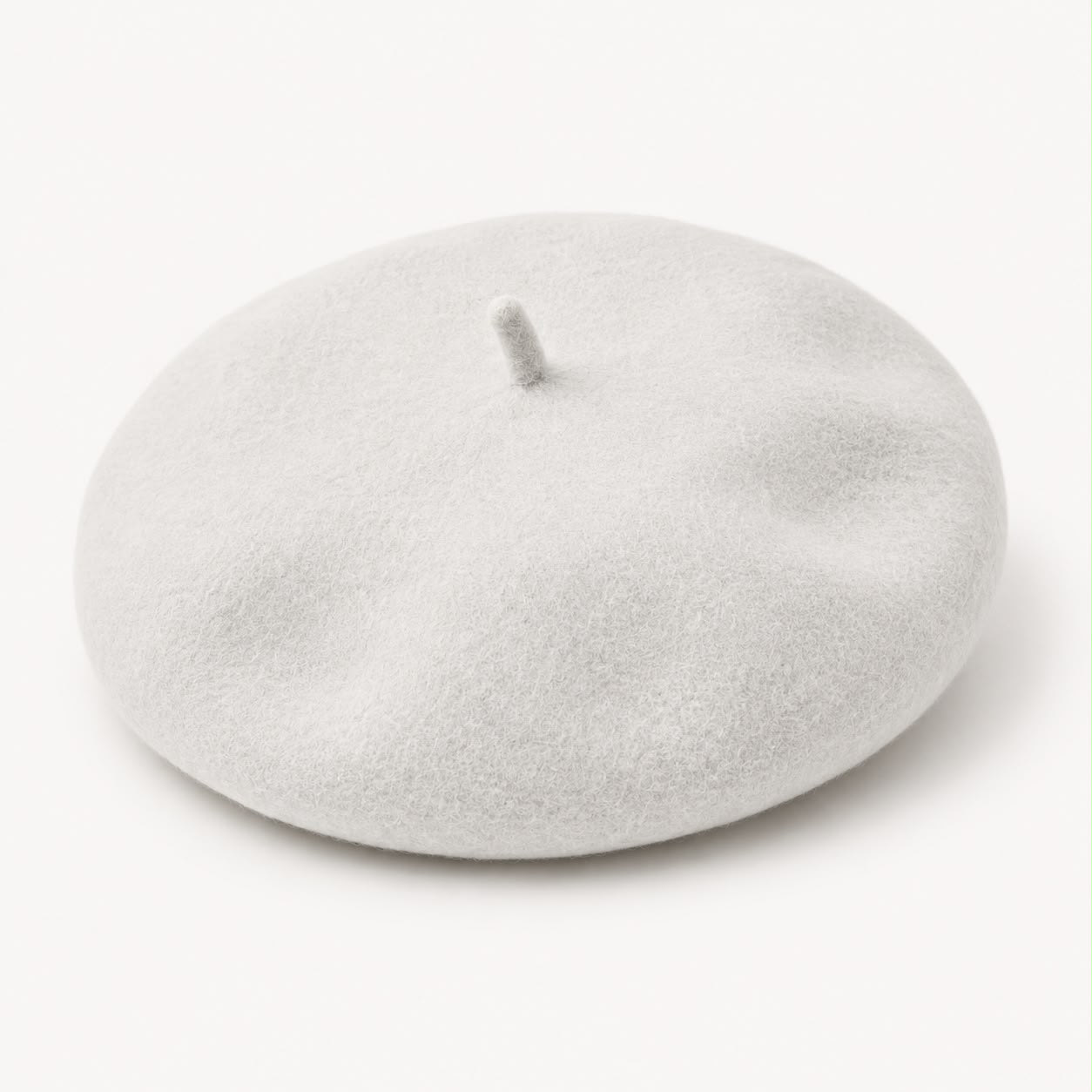 Béret laine hiver femme blanc