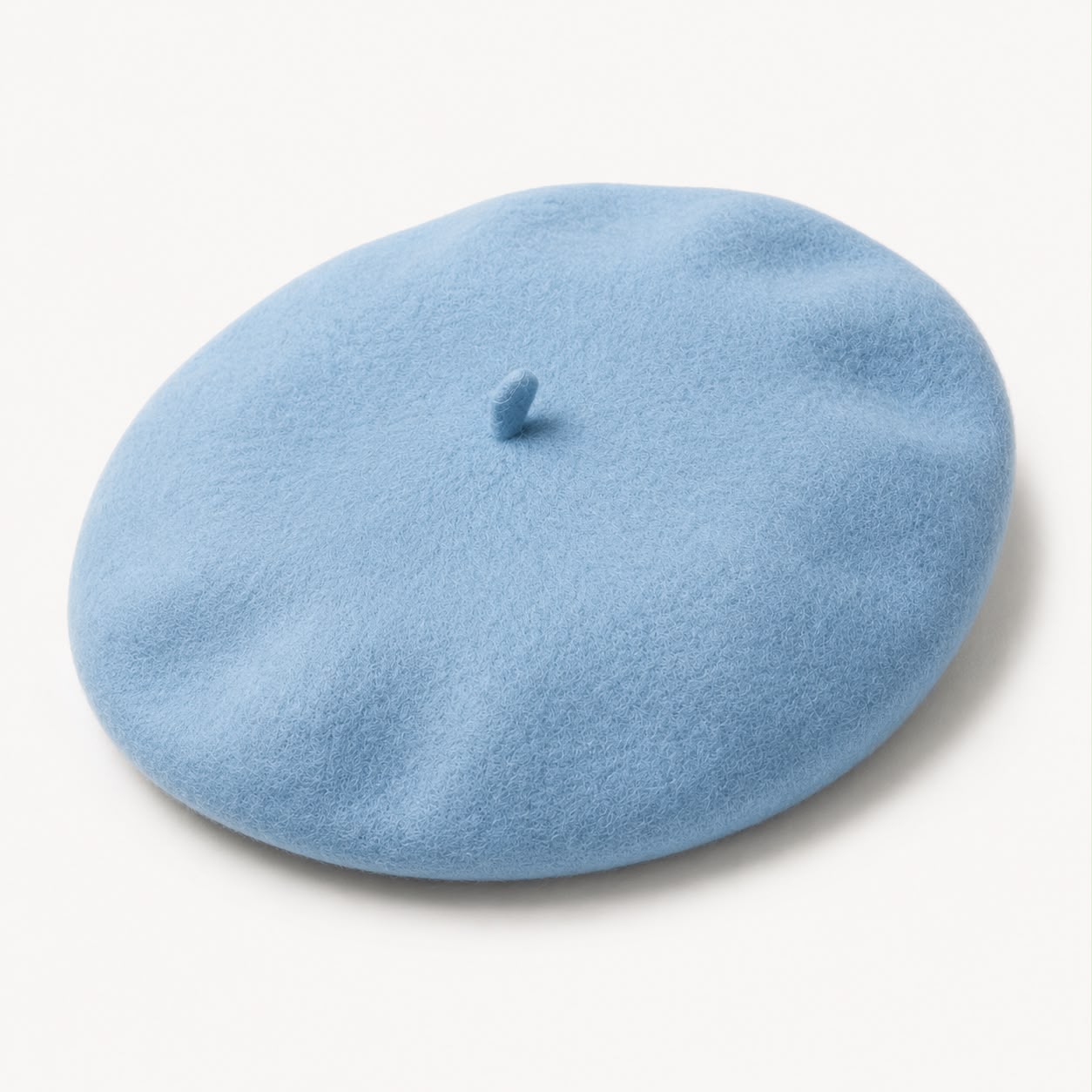 Béret laine hiver femme bleu ciel