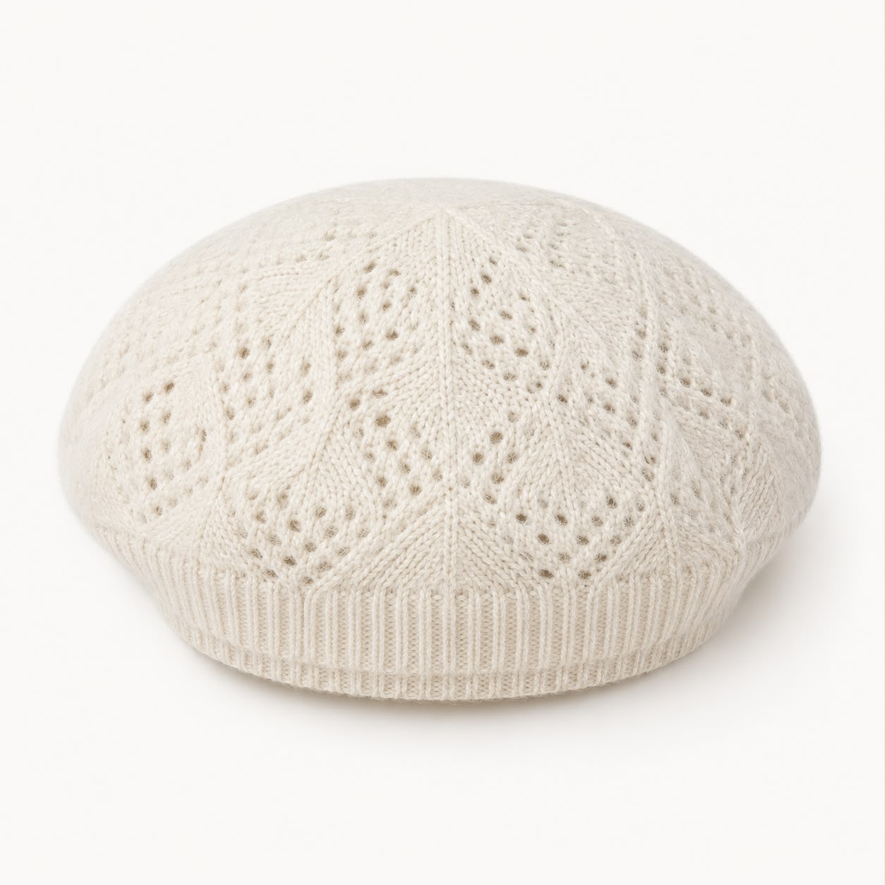 Béret Femme Beige en Acrylique – Bonnet Tricoté Léger Style Français