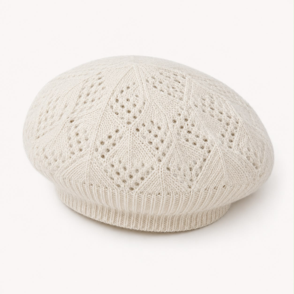 Béret Femme Beige en Acrylique – Bonnet Tricoté Léger Style Français