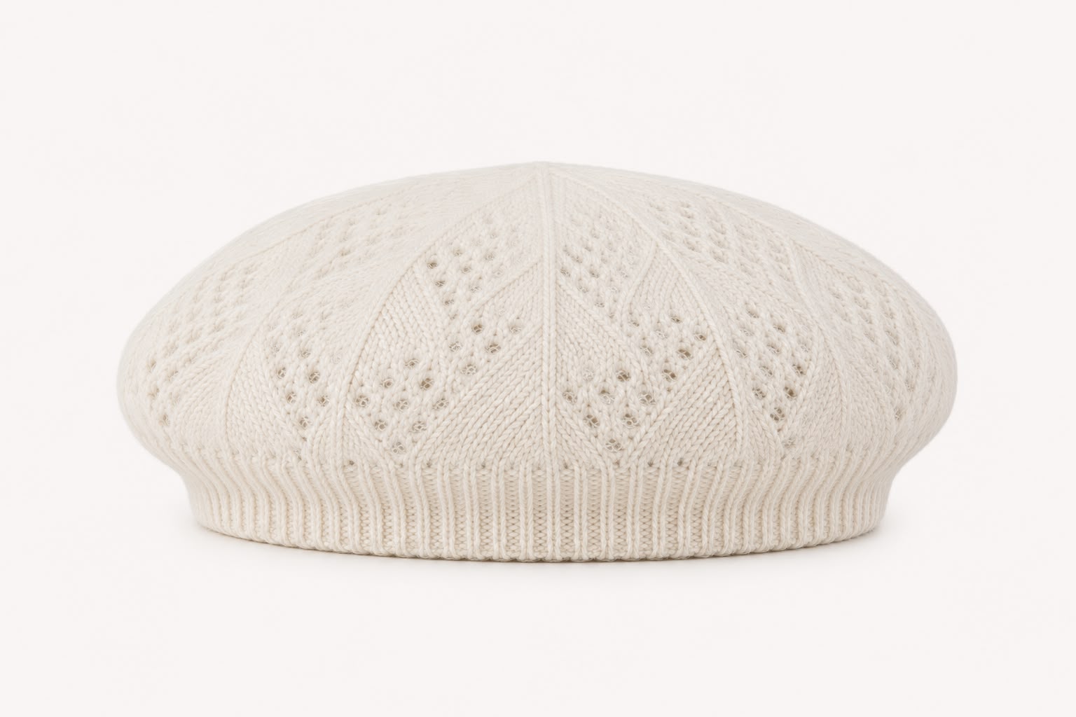 Béret Femme Beige en Acrylique – Bonnet Tricoté Léger Style Français