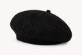Béret Femme Noir en Acrylique – Bonnet Tricoté Léger Style Français