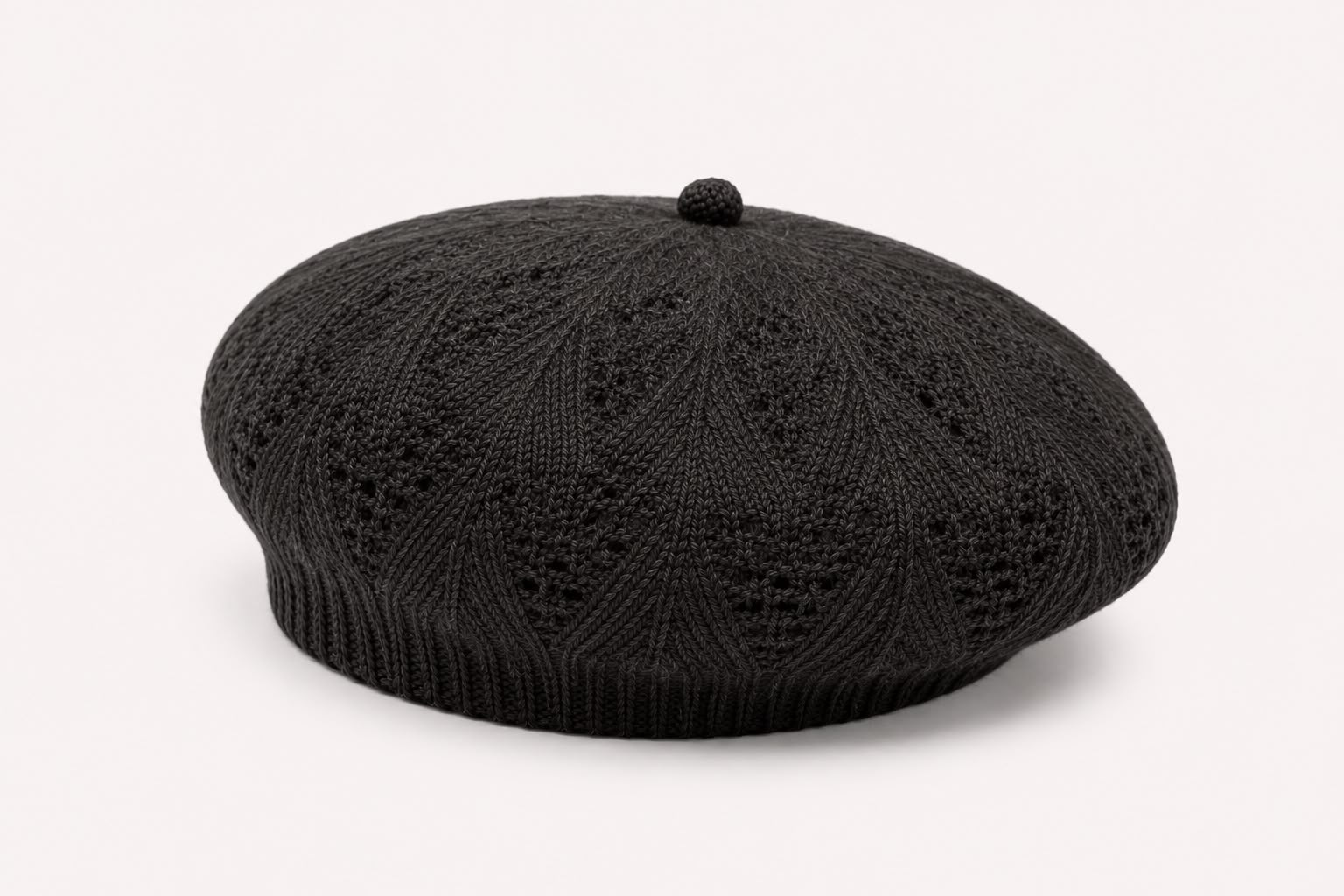 Béret Femme Gris Foncé en Acrylique – Bonnet Tricoté Léger Style Français