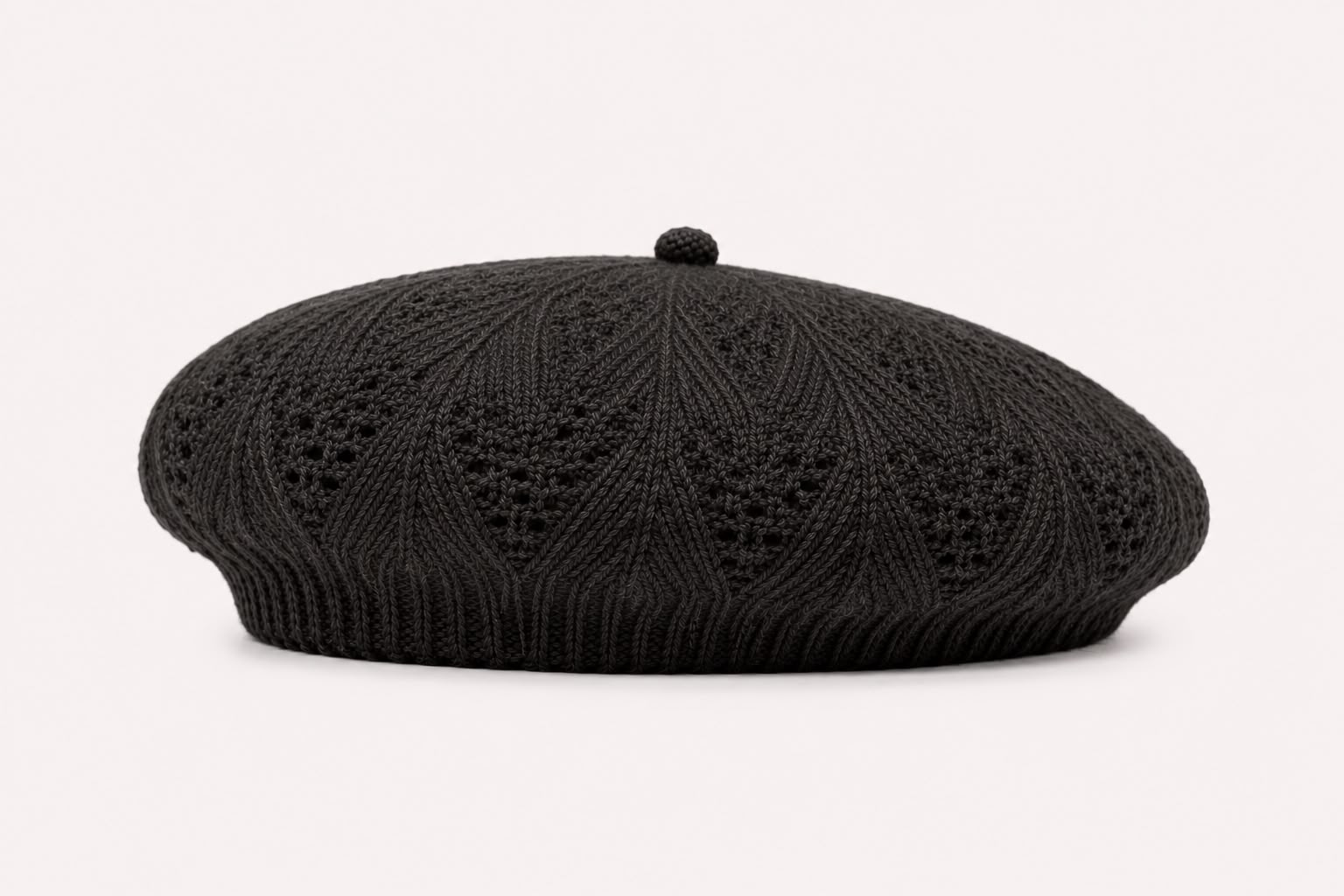 Béret Femme Gris Foncé en Acrylique – Bonnet Tricoté Léger Style Français