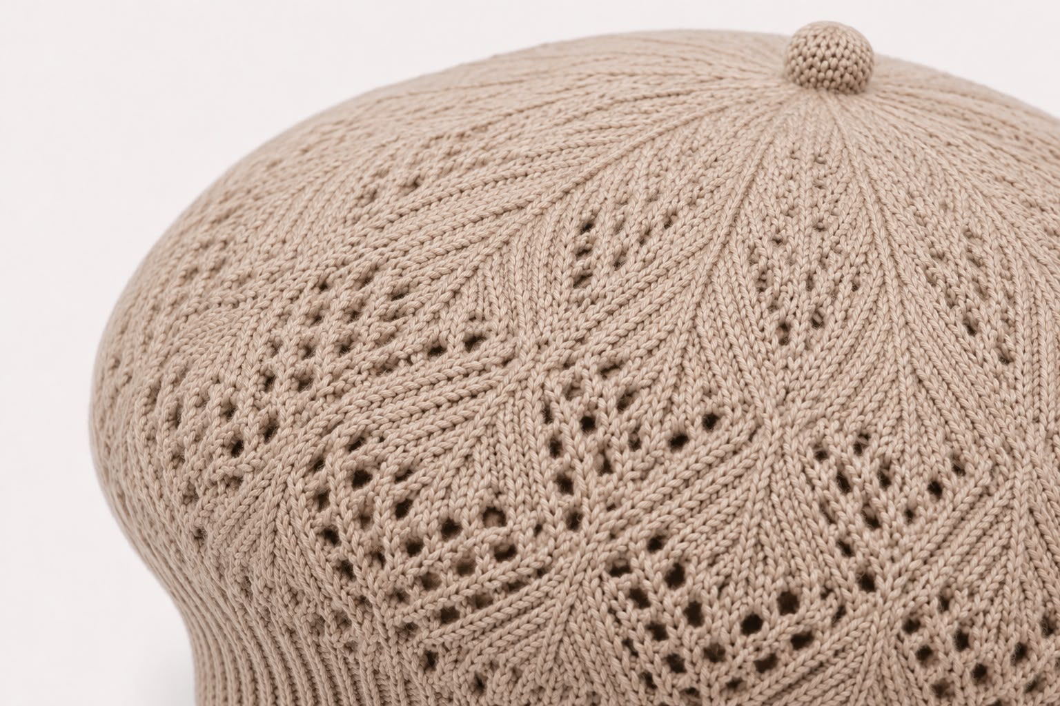 Béret Femme Marron en Acrylique – Bonnet Tricoté Léger Style Français
